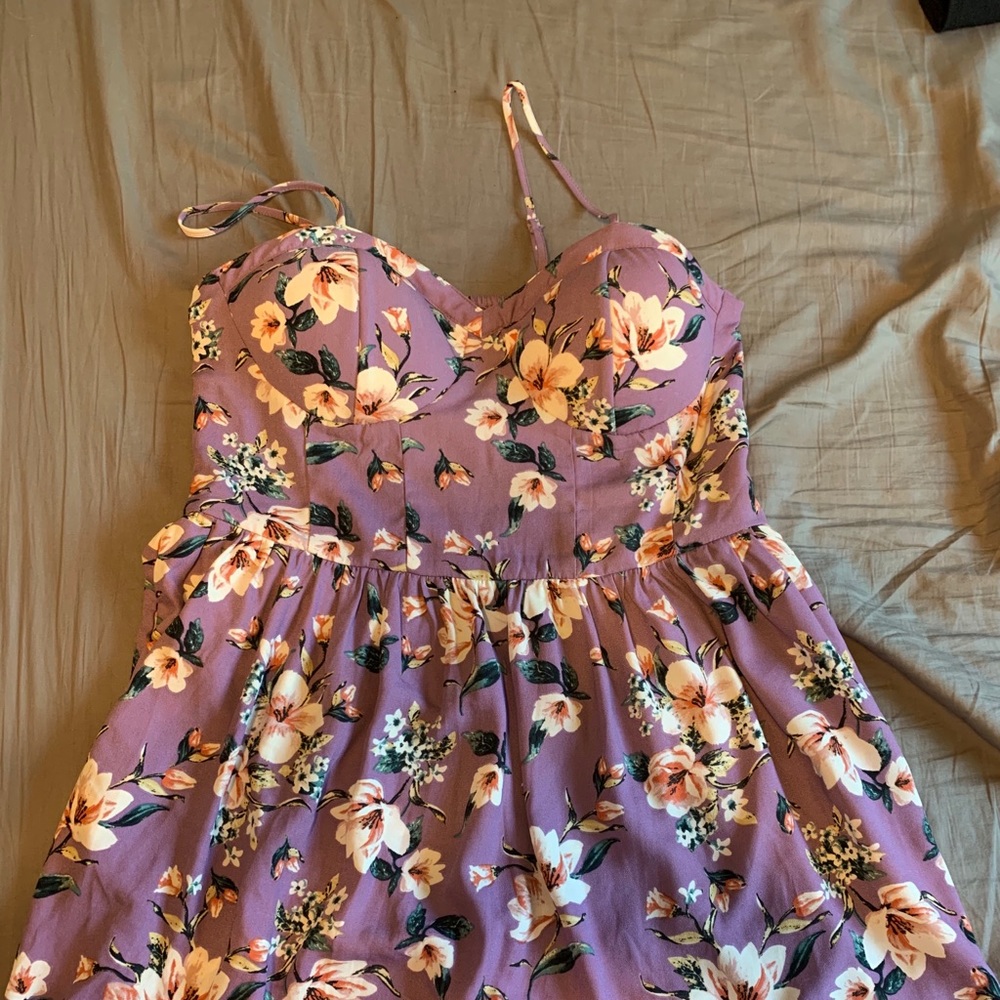 Xhilaration Purple Floral Dress